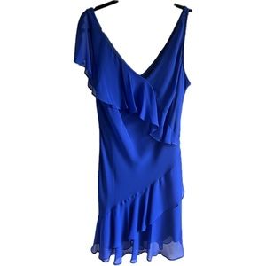 Lauren Ralph Lauren Blue Flutter Mini Dress Women’s Size 14 👗